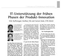 IT-Unterstützung der frühen Phasen der Produkt-Innovation