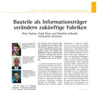 Bauteile als Informationsträger verändern zukünftige Fabriken
