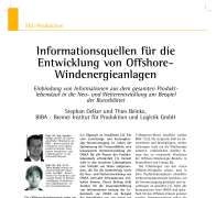 Informationsquellen für Offshore-Windenergieanlagen