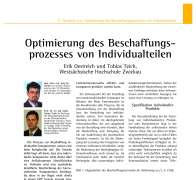 Optimizing the Procurement Process Within the Framework of Mass Customization