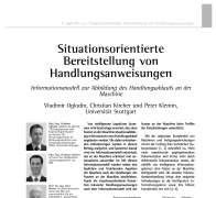 Situationsorientierte Bereitstellung von Handlungsanweisungen