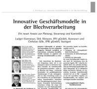 Innovative Geschäftsmodelle in der Blechverarbeitung