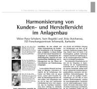 Harmonisierung von Kunden- und Herstellersicht im Anlagenbau