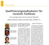 Further professional training for Russian specialists