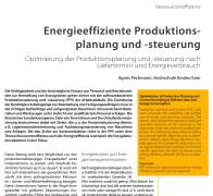 Energieeffiziente Produktionsplanung und -steuerung