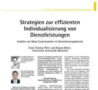 Strategien zur effizienten Individualisierung von Dienstleistungen