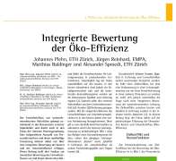 Integrierte Bewertung der Öko-Effizienz