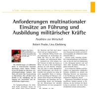 Leadership and Training of Military Personnel