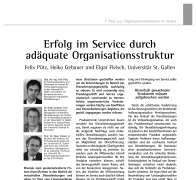 Erfolg im Service durch adäquate Organisationsstruktur