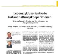 Lebenszyklusorientierte Instandhaltungskooperationen