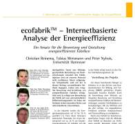 ecofabrikTM—A Web Based Energy Efficiency Analysis