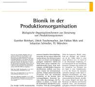 Bionik in der Produktionsorganisation