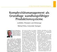 Komplexitätsmanagement als Grundlage wandlungsfähiger Produktionssysteme