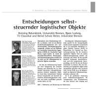 Entscheidungen selbststeuernder logistischer Objekte