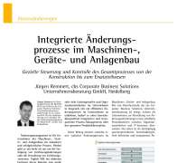 Integrierte Änderungsprozesse im Maschinen-, Geräte- und Anlagenbau
