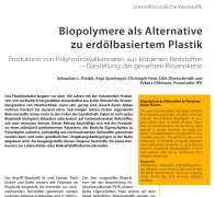 Biopolymere als Alternative zu erdölbasiertem Plastik
