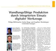Wandlungsfähige Produktion durch integrierten Einsatz digitaler Werkzeuge