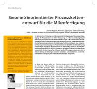 Geometrieorientierter Prozessketten-entwurf für die Mikrofertigung