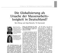 The Globalization as a Cause of the Mass Unemployment in Germany?