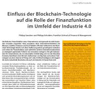 Einfluss der Blockchain-Technologie auf die Industrie 4.0