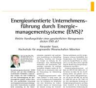 Energieorientierte Unternehmens-führung durch Energiemanagementsysteme (EMS)?