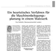 A Heuristic Approach for the Machine Scheduling Problem in a Hot Rolling Mill