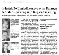 Industrielle Logistikkonzepte im Rahmen der Globalisierung und Regionalisierung