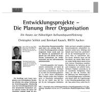 Entwicklungsprojekte – Die Planung ihrer Organisation