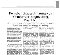 Komplexitätsbestimmung von Concurrent Engineering Projekten