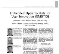 Embedded Open Toolkits for User Innovation (EMOTIO)