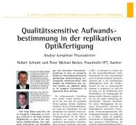 Quality-Sensitive Costing in Manufacturing Complex Optics