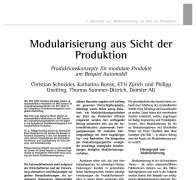 Modularisierung aus Sicht der Produktion
