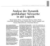 Analyse der Dynamik großskaliger Netzwerke in der Logistik