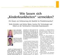 Wie lassen sich „Kinderkrankheiten“ vermeiden?