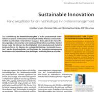 Sustainable Innovation – Fields of Action for Sustainable Innovation Management