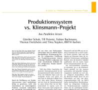 Produktionssystem vs. Klinsmann-Projekt