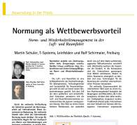 Normung als Wettbewerbsvorteil