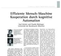 Effiziente Mensch-Maschine Kooperation durch kognitive Automation