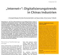 „Internet+“: Digitalisierungstrends in Chinas Industrien