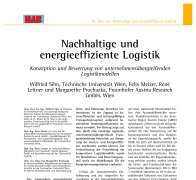 Sustainable and Energy Efficient Logistics