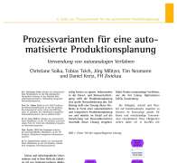 Generating Process Alternatives in Production Planning