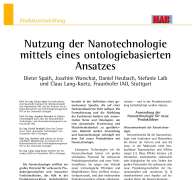 Nutzung der Nanotechnologie mittels eines ontologiebasierten Ansatzes