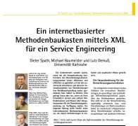 Ein internetbasierter Methodenbaukasten mittels XML für ein Service Engineering