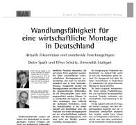Wandlungsfähigkeit für eine wirtschaftliche Montage in Deutschland