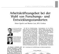 Arbeitskräfteangebot bei der Wahl von Forschungs- und Entwicklungsstandorten