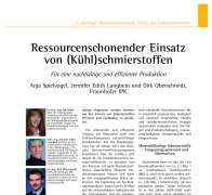Ressourcenschonender Einsatz von (Kühl)schmierstoffen
