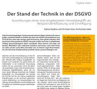 Der Stand der Technik in der DSGVO