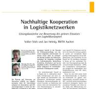 Nachhaltige Kooperation in Logistiknetzwerken