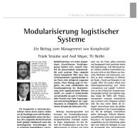 Modularisierung logistischer Systeme