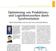 Optimisation of Production and Logistics Networks Using Synchronisation